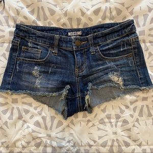 Denim cut-off shorts